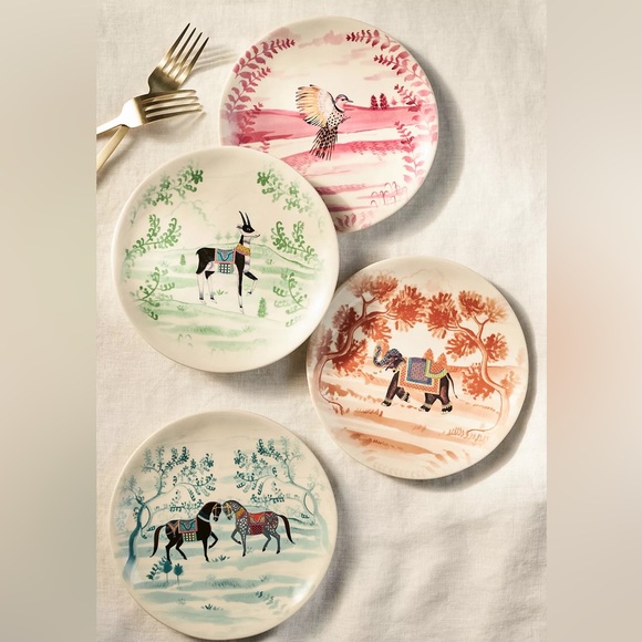 Anthropologie Terrace Canapé Plates, Set of 4 - Picture 1 of 4